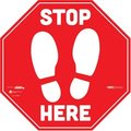 Tabbies 6 ft. Stop Here Messaging Carpet Decals - Pack of 6 TAB29202